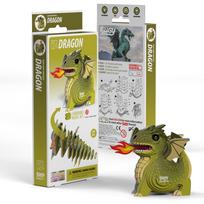 3d puzzle - EUGY 3D kartoninis modelis Drakonas, 20 det. - 4 nuotrauka