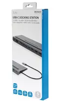 hdmi 2.1 deltaco - DELTACO 85 W, 4K UHD @ 60 Hz, DP, HDMI, VGA, RJ45, 3.5mm, 1Gbit/s, pilkas / USBC-DOCK2 - 2 nuotrauka