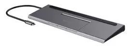 hdmi 2.1 deltaco - DELTACO 85 W, 4K UHD @ 60 Hz, DP, HDMI, VGA, RJ45, 3.5mm, 1Gbit/s, pilkas / USBC-DOCK2 - 4 nuotrauka