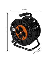 kabelis 3x1 0 - NEO Tools 30m Kabelio ritė 3x1.5mm² Juoda (Black) - 3 nuotrauka