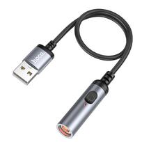 ziebtuveliai - Hoco UA30 USB A į cigarečių žiebtuvėlį adapteris 0,3m Juodas (Black) - 6 nuotrauka