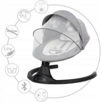 elektriniai gultukai - Kidwell LUXI 2in1 elektrinis gultukas/sūpynės, melanžas/juodas (Dark Melange/Black) - 2 nuotrauka