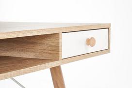 stalciai 60 cm - Rašomasis stalas B-6, su lentynėlėmis - 6 nuotrauka
