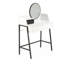 rasomasis stalas kosmetinis - Kosmetinis staliukas Agnes 476155, baltas/juodas, 42 cm x 80 cm x 120 cm, su veidrodžiu - 2 nuotrauka