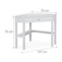 l formas rasomasis stalas - Rašomasis stalas VLX L-Shaped Corner 800747, baltas - 7 nuotrauka