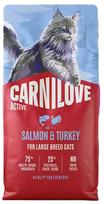 Carnilove Active Cat Salmon & Turkey Large Breeds sausas pašaras katėms, 6 kg