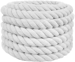 Virvė, Balta (White), 30mm, 50m, 100% medvilnė