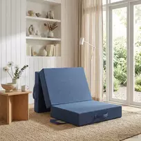 Čiužinys Sulankstomas Sofos Lova, 90x63x45 cm, Mėlyna (Blue)