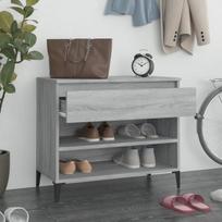vidaXL Spintelė batams, pilka ąžuolo (Gray Oak), 70x36x60 cm