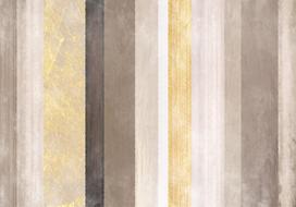 Fototapetas Artgeist Striped Pattern - Abstract Background In Various Stripes With Gold Pattern, 140 cm x 140 cm