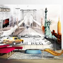 Fototapetas Artgeist New York Streets MNEW010106, 105 cm x 105 cm