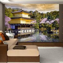 Fototapetas Artgeist Japanese Landscape 3XLNEW010568SAM, 256 cm x 256 cm