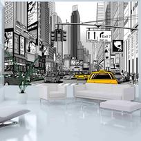 Fototapetas Artgeist Yellow Cabs In Nyc, 270 cm x 270 cm