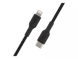 lightning type c laidas - Belkin Boost Charge Braided USB-C to Lightning Cable 1m Black - 3 nuotrauka
