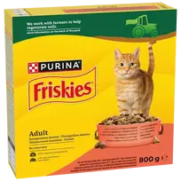 Friskies Adult su jautiena, vištiena ir daržovėmis 0.8 kg