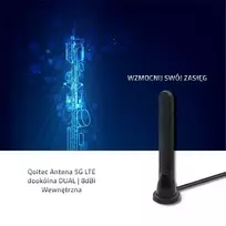 5g marsrutizatorius lte - Antena Qoltec 5G LTE omnidirectional DUAL, 8 dBi, indoor - 6 nuotrauka