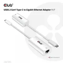rj45 usb c adapteris - Tinklo kortelė Club 3D USB-C - RJ-45 (CAC- 1519) - 2 nuotrauka