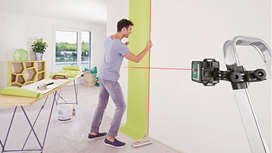 bosch nivelyras lazerinis - Kryžminis lazerinis nivelyras Bosch Quigo - 4 nuotrauka
