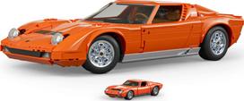 mattel - Hot Wheels Lamborghini ‘71 Miura P400 SV konstruktorius, oranžinė (Orange) (JHF61) - 2 nuotrauka