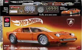 mattel - Hot Wheels Lamborghini ‘71 Miura P400 SV konstruktorius, oranžinė (Orange) (JHF61) - 4 nuotrauka