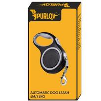 pavadelis suniui 15 m - Automatinis pavadėlis Purlov Automatic Leash XL16304, juodas/pilkas, 5 m x 11 mm - 4 nuotrauka