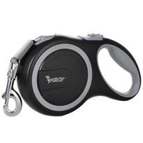 pavadelis suniui 15 m - Automatinis pavadėlis Purlov Automatic Leash XL16304, juodas/pilkas, 5 m x 11 mm - 6 nuotrauka