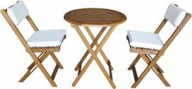 baltas lauko staliukas - Lauko baldų komplektas Fieldmann FDZN 4003-T, rudas/baltas (Brown/White) - 5 nuotrauka
