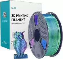 pla - Sunlu PLA+ Silk Tri-Color Filament Blue-Green-Purple 1.75mm 1kg - 1 nuotrauka