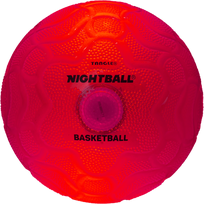 svieciantys tamsoje - TANGLE NIGHTBALL Tamsoje šviečiantis krepšinio kamuolys, 25 cm, raudonas (Red) - 2 nuotrauka
