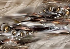 Fototapetas Artgeist Brown Shoal LFT20SAM, 140 cm x 140 cm
