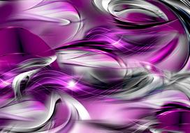 Fototapetas Artgeist Abstract Rough Sea - Composition With Illusion Of Purple Waves XLNEW010921SAM, 175 cm x 175 cm