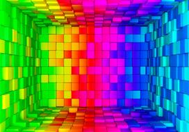 Fototapetas Artgeist Rainbow Cube XLFT762SAM, 175 cm x 175 cm