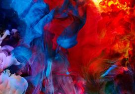 Fototapetas Artgeist Colored Flames XLNEW011401SAM, 175 cm x 175 cm