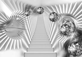 Fototapetas Artgeist Silver Stairs NEW011448, 245 cm x 245 cm