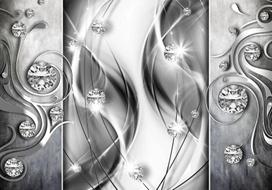 Fototapetas Artgeist Diamonds In Silver NEW011454SAM, 245 cm x 245 cm