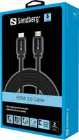 hdmi laidas 2m - Sandberg HDMI 2.0 2m - 2 nuotrauka