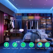tuya smart - Skaitmeninės LED juostos komplektas su Wi-Fi valdikliu ir maitinimo šaltiniu, RGB IC, 10m, 36W, TUYA / Smart Life, NOUS - 2 nuotrauka