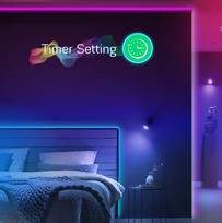 tuya smart - Skaitmeninės LED juostos komplektas su Wi-Fi valdikliu ir maitinimo šaltiniu, RGB IC, 10m, 36W, TUYA / Smart Life, NOUS - 3 nuotrauka