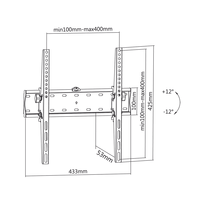 40 tv stovas - Cabletech UCH0193 Televizoriaus laikiklis 32-55", pakreipiamas, 40kg - 3 nuotrauka