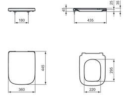 ideal standard dangtis - Ideal Standard i.life A WC dangtis, Soft Close, baltas (White) - 2 nuotrauka