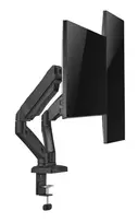 monitor vesa 100x100 - Up Up Premium Dual-Screen Monitoriaus laikiklis 17-32'', VESA 75x75, 100x100, Matinė juoda (Matte Black) - 8 nuotrauka