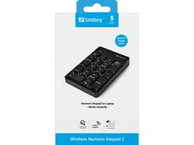 skaiciu klaviaturos - Sandberg 630-05 Belaidė Skaitmeninė Klaviatūra 2 (Wireless Numeric Keypad 2) - 3 nuotrauka