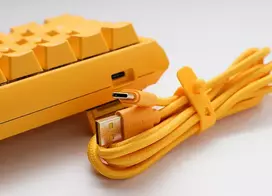 rgb klaviatura - Ducky One 3 Yellow Mini Cherry MX Speed Silver (Geltona) - 5 nuotrauka