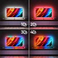 led juostos - Nanoleaf 4D V2 TV Screen Mirror + Light Strips Kit (for TV / Monitor up to 65") - 4 nuotrauka