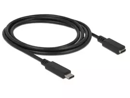 usb c 10gbps kabelis - Delock USB Type C Male to Female 1.5m Black - 2 nuotrauka