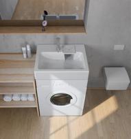 akmens praustuvas -  POLYCER Compactino 60x50 montuojamas virš skalbyklės - 3 nuotrauka