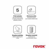 duso kabinos stiklai - Dušo kabina Ravak Pivot PSKK3 - 100, be padėklo, 99.5 cm x 99.5 cm x 190 cm - 6 nuotrauka