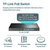 8 poe port switch - TP-LINK TL-SL1218P - 4 nuotrauka