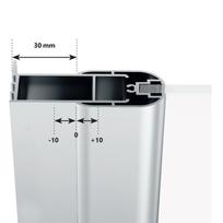 grudinto stiklo durys - Dušo kabina Ravak Chrome CRV1-90 1QV70U01Z1, kvadratinė, be padėklo, 90 cm - 6 nuotrauka
