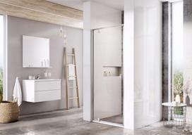 grudintas stiklas 80 - Dušo durys Ravak Pivot PDOP1-80, 80 cm x 190 cm, aliuminio/skaidri - 9 nuotrauka